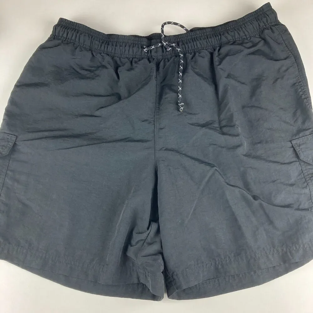 Champion Cargo Shorts Mens XL Black Drawstring Athletic Hiking 7